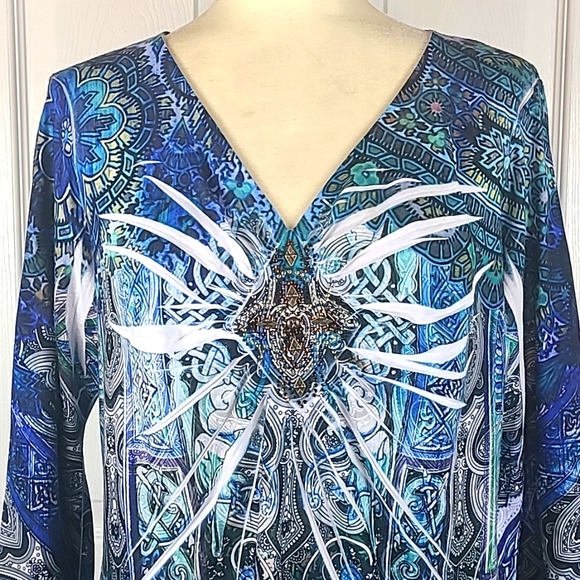Chico's Beaded Boho Blouse - Picture 2 of 10